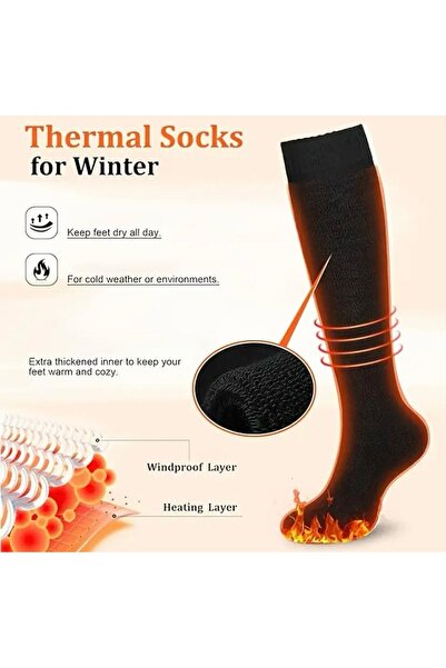 HANKARAYEL 3 чифта дебели зимни термо чорапи до коляното