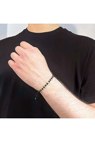 Bijuteria SORELLY Bratara Aur 14k Snur Onix si Pietre Zirconia Negre