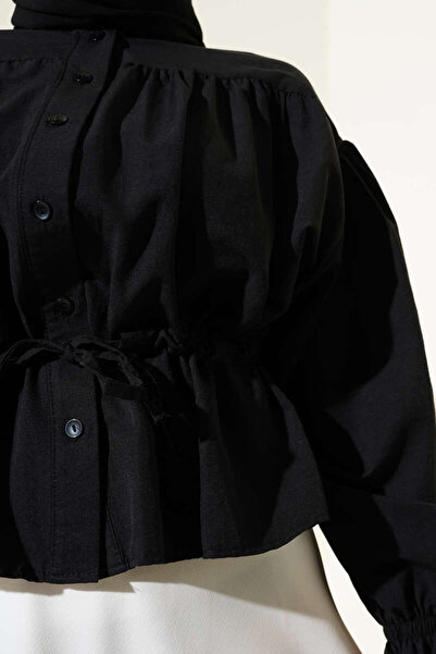 MODA Short Shirt with Pleated Skirt and Bell Tunnels