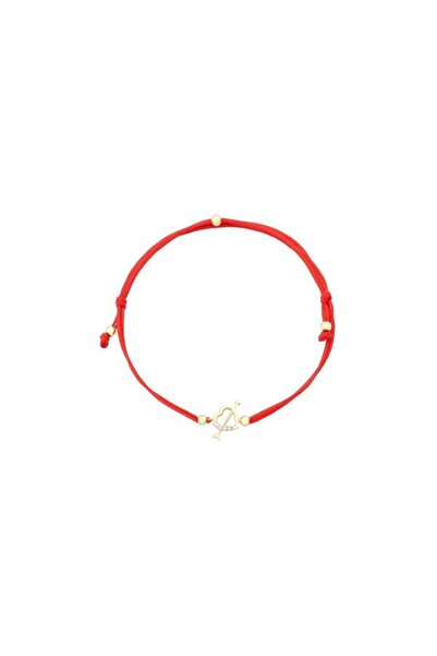 Bijuteria SORELLY Bratara Aur 14k Snur Rosu Arrow Heart