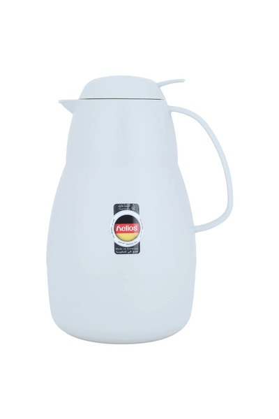 Helios thermos, 1.5 liters, thermal glass inner container, plastic outer shell - white