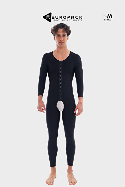 EUROPACK LP-340 بدلة ضغط ما بعد العمليات الجراحية - مشد للرجال بأكمام وطول حت...