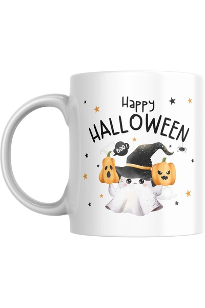 SiestaSafari Mug - Cute Happy Halloween Ghost Pumpkin Boo Gift