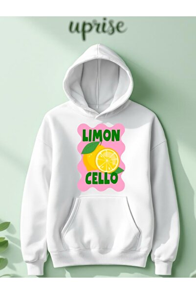 Limoncello Baskılı Pamuklu 3 İplik Oversize Sweatshirt