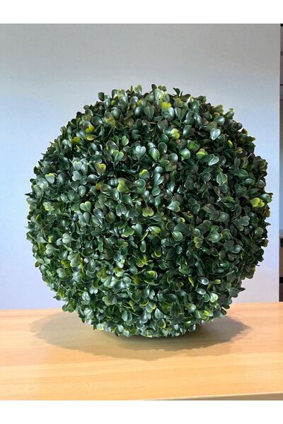 Happyland كرة شجرة خشب البقس الاصطناعية للزينة مقاس كبير 30x30 سم قطعة واحدة