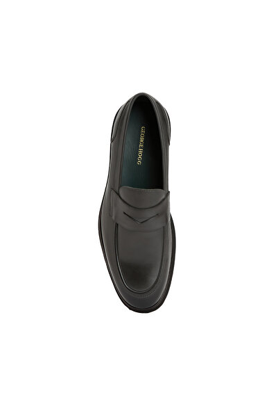 George Hogg Gri Erkek Deri Loafer