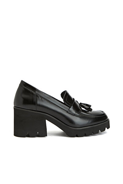 Dıvarese Siyah Kadın Deri Loafer