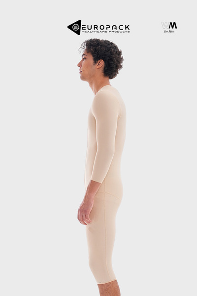 EUROPACK Lp-341 Postoperative Compression Corset Jumpsuit – Corset with Sleeves and Below Knee Length