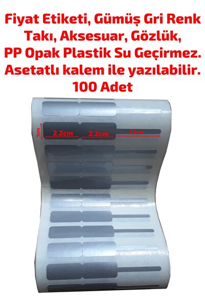 DİJİTAL BARKOD Fiyat Etiketi Gümüş Gri Takı Etiketi Aksesuar Kuyumcu Etiketi ...