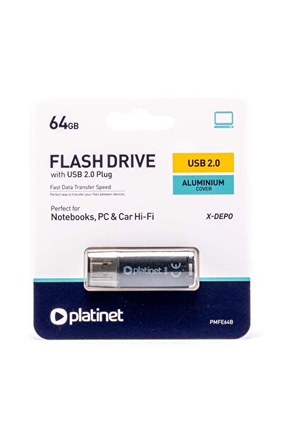 Platinet Stick USB 2.0, Capacitate 64 GB, Culoare Negru