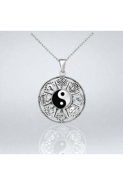 OEM Oxidized 925 silver pendant, Yin-Yang pattern - 7.2g