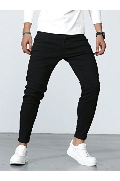 Wkm Denim Pantaloni pentru bărbați Regular Fit Normal croială din gabardină