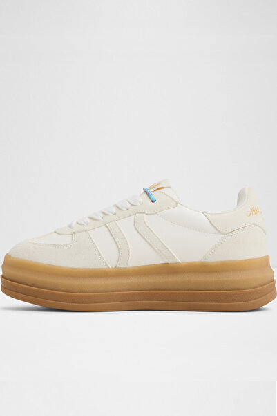 Aldo Elabrintar - Women's White Lace-Up Platform Sneaker