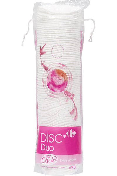 Carrefour Dischete demachiante Duo Extra Soft 70 bucati