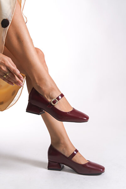 Riccon Miraveldin Women's Heeled Shoes 00121122 Burgundy Patent Leather