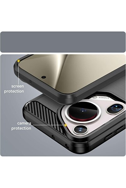 SKYDDAR INNOVATION Θήκη για Huawei Pura 70 Ultra, Σιλικόνη από Άνθρακα, Λεπτή, Υφή από Ανθρακονήματα, Σετ αυτοκόλλητων, Μπλε