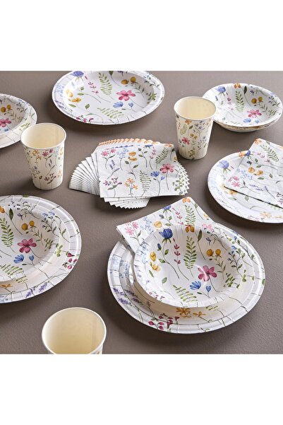 Generic Showerbloom 10-Piece Disposable Dinner Plate Set - 27 cm