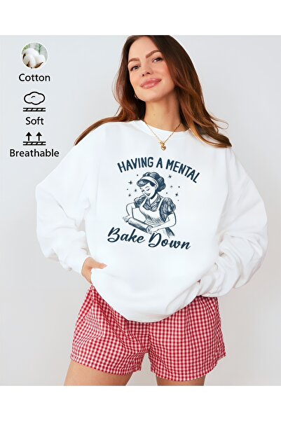 Jose Clothing سويت شيرت مطبوع بأكمام طويلة وقصة كبيرة الحجم