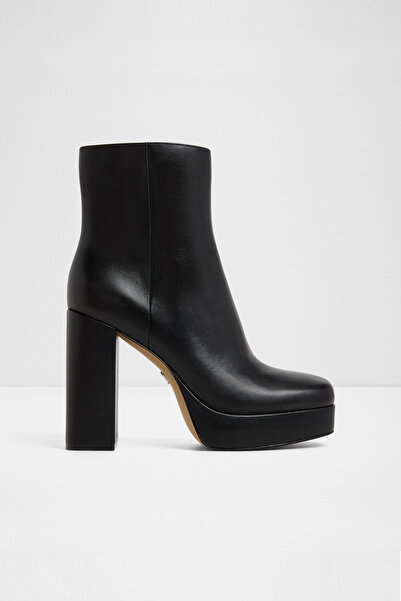 Aldo VAYLEN - Kadın Siyah Hakiki Deri Blok Topuklu Fermuarlı Platform Şık Bot