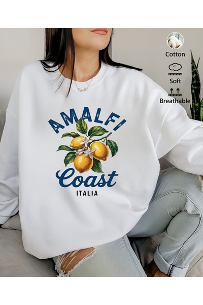 Jose Clothing سويت شيرت مطبوع بأكمام طويلة وقصة كبيرة الحجم