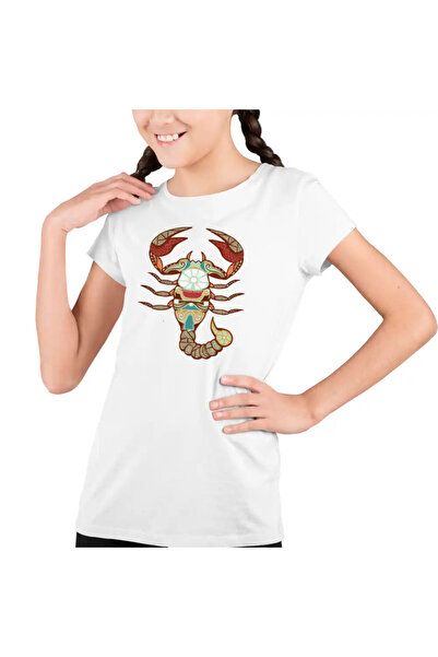 OEM Παιδικό Κορίτσι με Μπλούζα Σκορπιός Ζωδιακό Ωροσκόπιο Σκορπιός Μάνταλα Ασ...