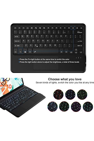 Generic New Case Compatible for Galaxy Tab S7 FE Keyboard Case 12.4" 2021, Wireless Detachable Keyboard + Fo