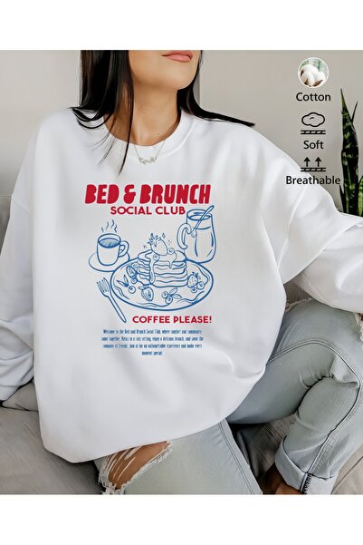 Jose Clothing سويت شيرت مطبوع بأكمام طويلة وقصة كبيرة الحجم