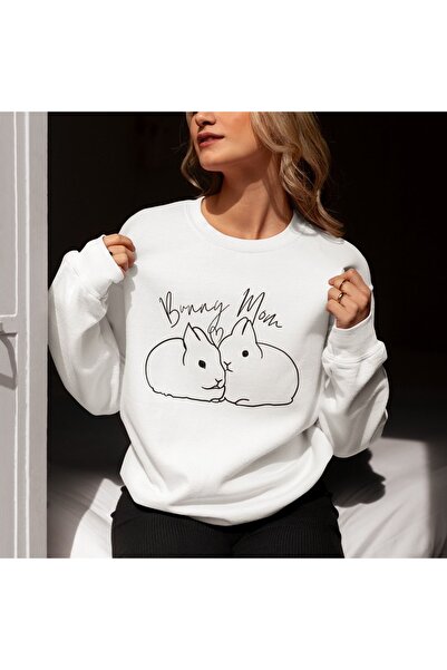 Aether سويت شيرت مطبوع بأكمام طويلة وقصة كبيرة الحجم