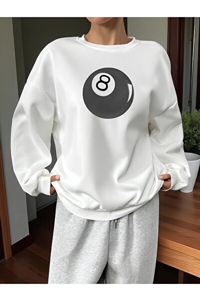 Jose Clothing Премиум прекалено голяма блуза с дълги ръкави и принт