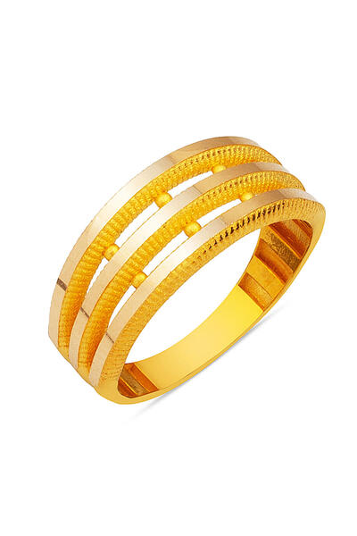 Bilezikci Üçlü Ajda 14 Ayar Altın Yüzük