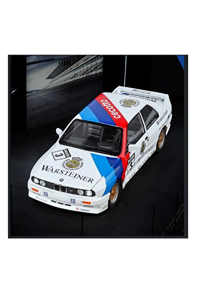 alpmodel 1988 BMW M3 E30 MPower 1:24 Diecast Metal Model Araba Koleksiyon Sesli Işıklı Beyaz