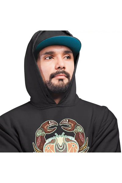 OEM Men's Hoodie Cancer Zodiac Horoscope Mandala Astrology