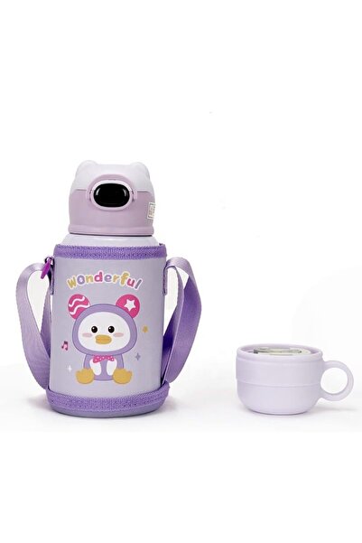 Twisoo Cute Cartoon Stainless Steel Water Bottle for Kids with Double Walled Leak Proof Vacuum Insul