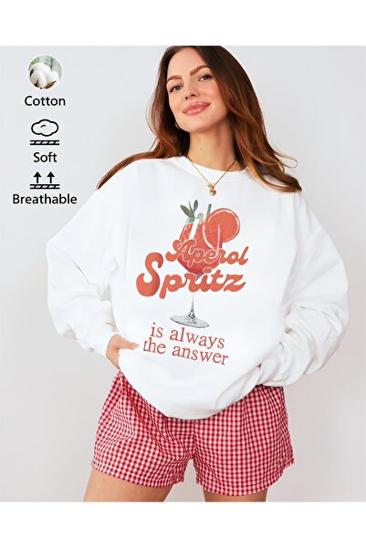 Jose Clothing Премиум прекалено голяма блуза с дълги ръкави и принт