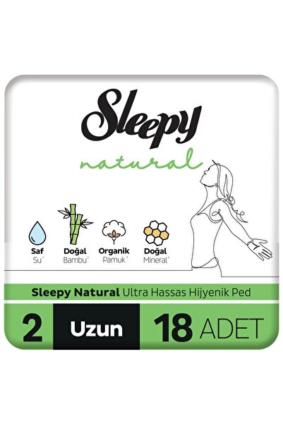 Sleepy فوط صحية طبيعية فائقة الحساسية طويلة 18 قطعة
