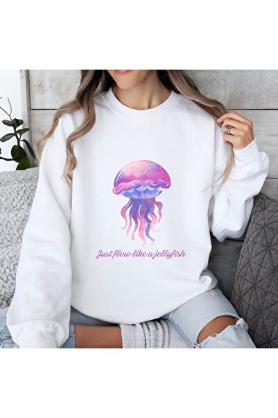 Jose Clothing Hanorac imprimat cu mânecă lungă, cu croială supradimensionată ...