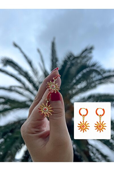 Yaseminli Butik Orange Sun Earrings
