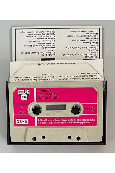 türküola müzik Metin Milli Hello Türküola 1752 German Print Cassette (Original Period German Print Cassette)
