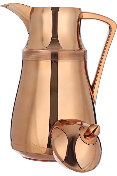 rexa Thermos Set, Glass Inner Container, Plastic Outer Body, 2 Pieces, 1/1 Liter - Copper