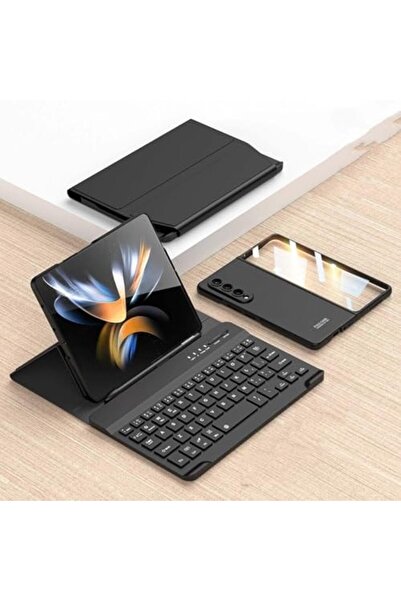 Generic New Case Compatible for Samsung Galaxy Z Fold 4/ Z Fold 3 Phone Keyboard Shell + Phone Case, Deforma