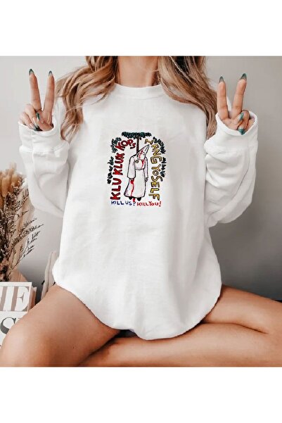 Jose Clothing Hanorac imprimat cu mânecă lungă, cu croială supradimensionată ...