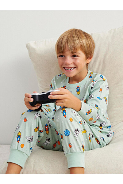 LC Waikiki winter collection Baskılı özel tasarım Erkek Çocuk Pijama Takımı city