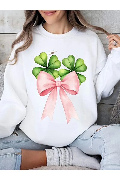 Jose Clothing سويت شيرت مطبوع بأكمام طويلة وقصة كبيرة الحجم