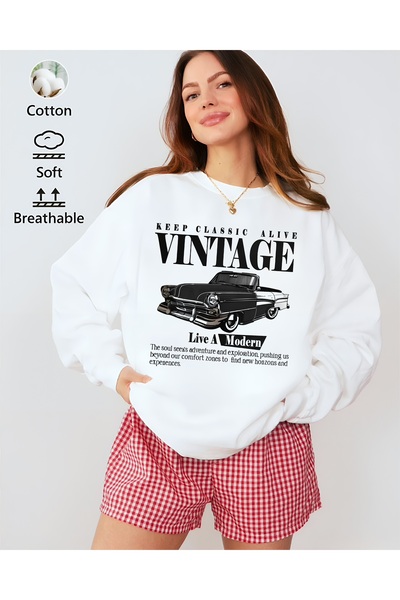 Jose Clothing Μακρυμάνικο φούτερ με στάμπα Premium Oversize Cut