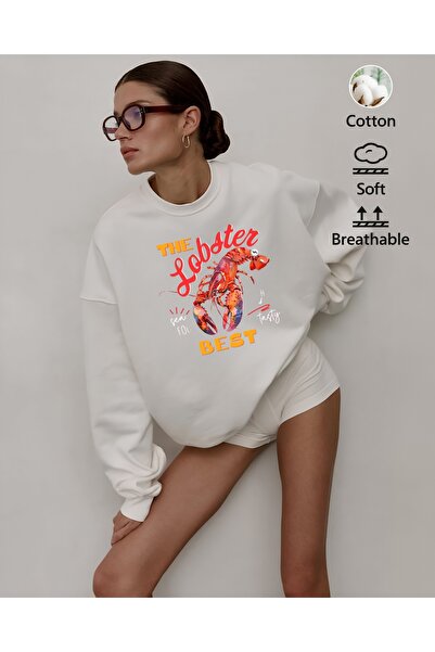 Jose Clothing Hanorac imprimat cu mânecă lungă, cu croială supradimensionată ...