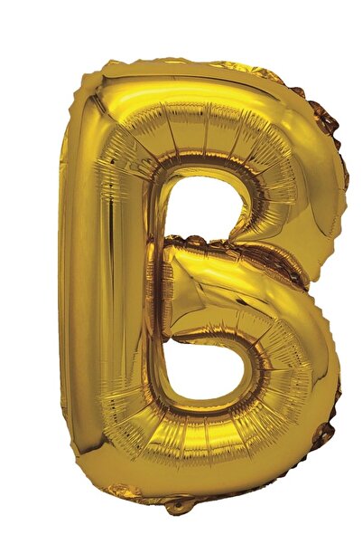 SDX Market Gold metallic foil balloon, Mirific Party, Letter B, 40 cm, Gold