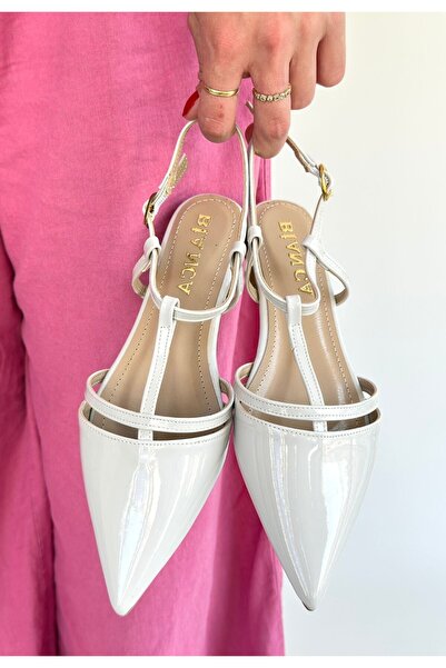 pabucmarketi Ten Patent Leather Women's Low Heel Shoes