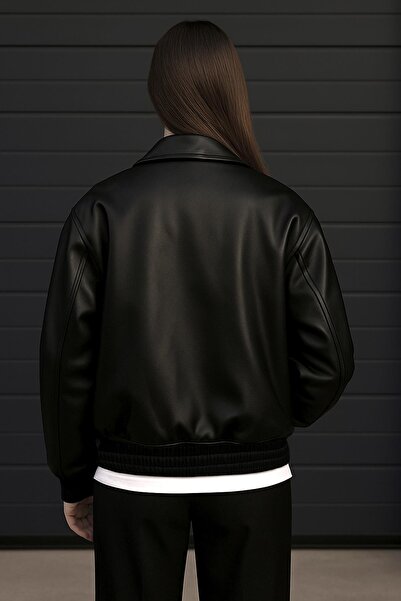 Delpino Oversize Kadın Deri Ceket