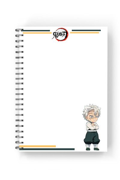 nihonwosekai Demon Slayer Sanemi A5 Size Spiral Notebook 50 Sheets