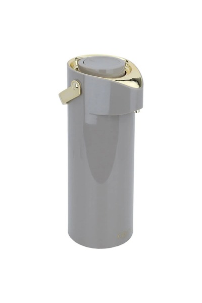 Glory ترمس ضيافة، سعة 1.9 لتر، وعاء داخلي زجاجي، غلاف خارجي بلاستيكي - رمادي